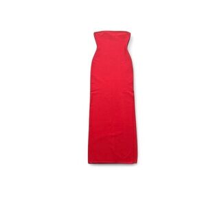 Red Strapless Bodycon Cocktail Dress